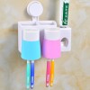 创意环保简约自动挤牙膏牙杯套装 吸盘挂壁情侣牙刷洗漱套装