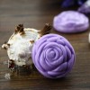 厂家批发酒店客房宾馆一次性香皂 主题酒店玫瑰型紫色白色小香皂
