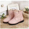 2016冬季新款皮靴真皮女童靴儿童短棉靴
