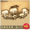 现代新中式吊灯长方形客厅灯具